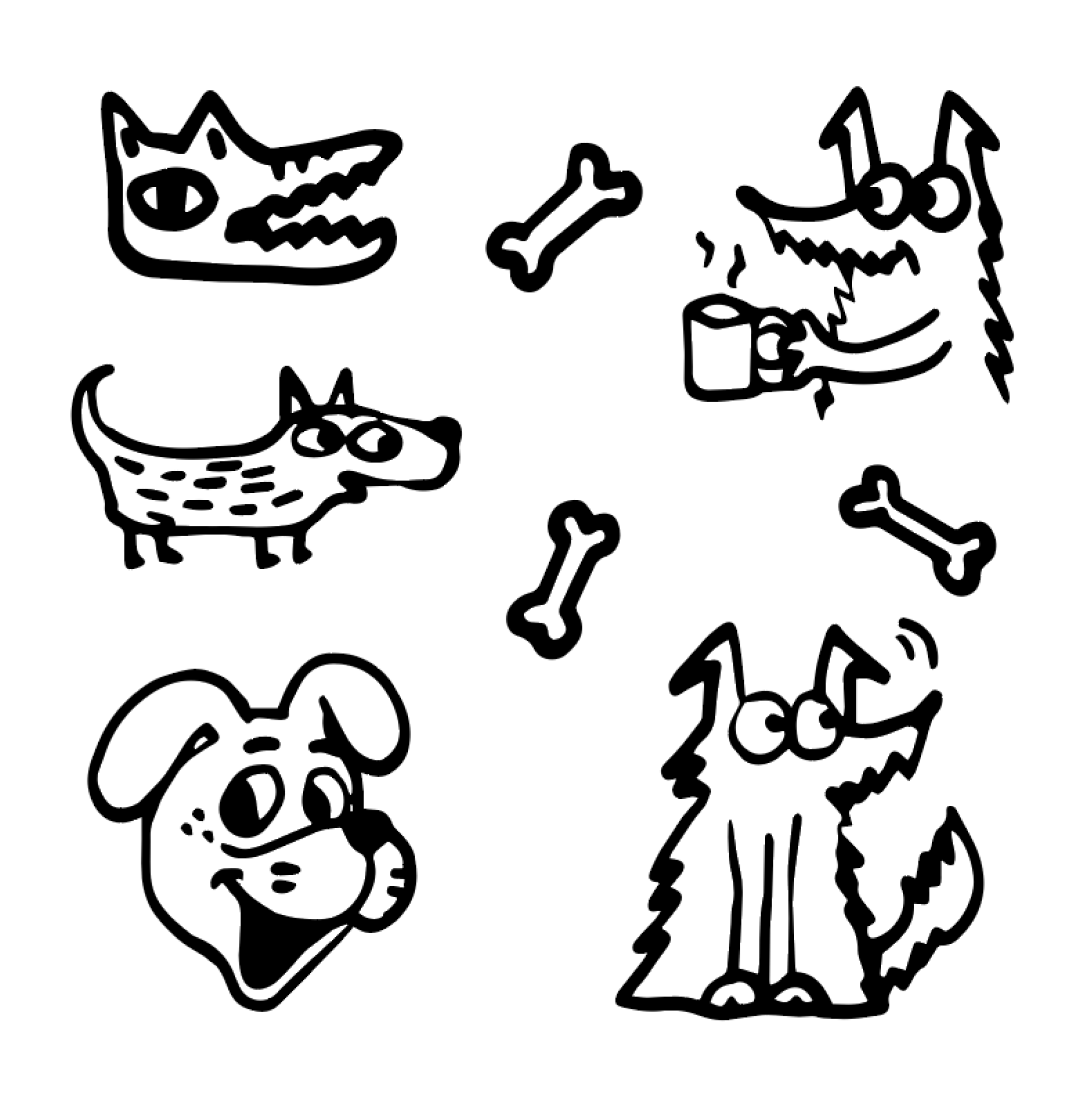 dog sketches