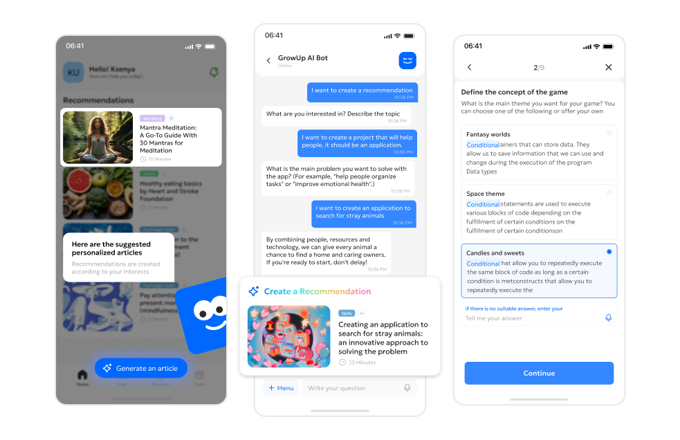 GrowUP AI Dialogue Interface